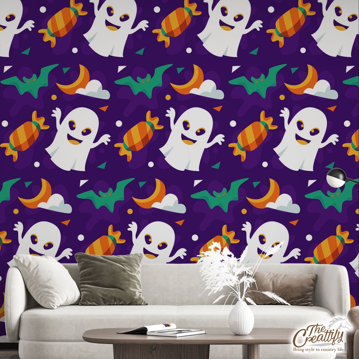 Best Halloween Boo Ghost Candy Wall Mural