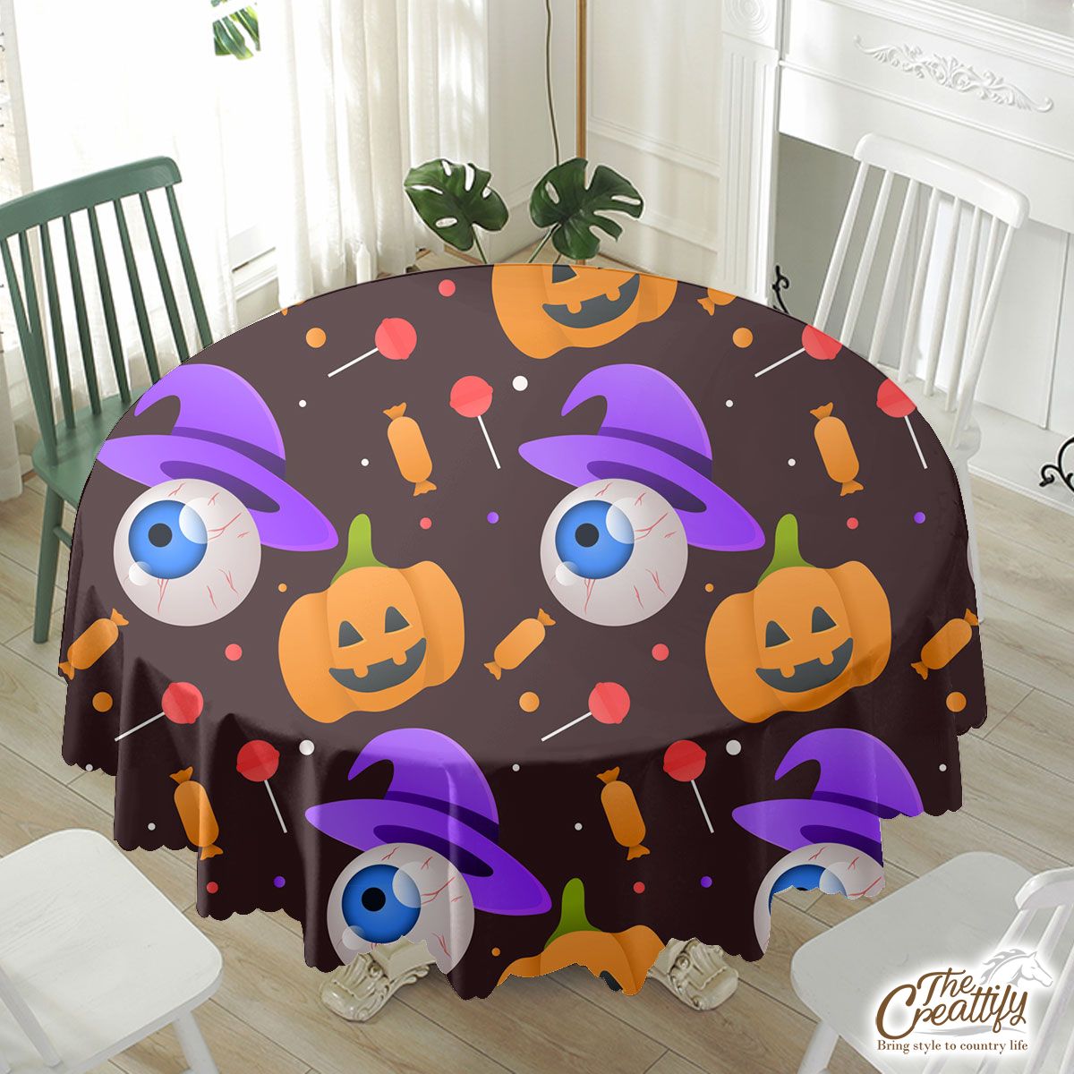Best Halloween Witch, Wicked Witches., Halloween Candy Waterproof Tablecloth