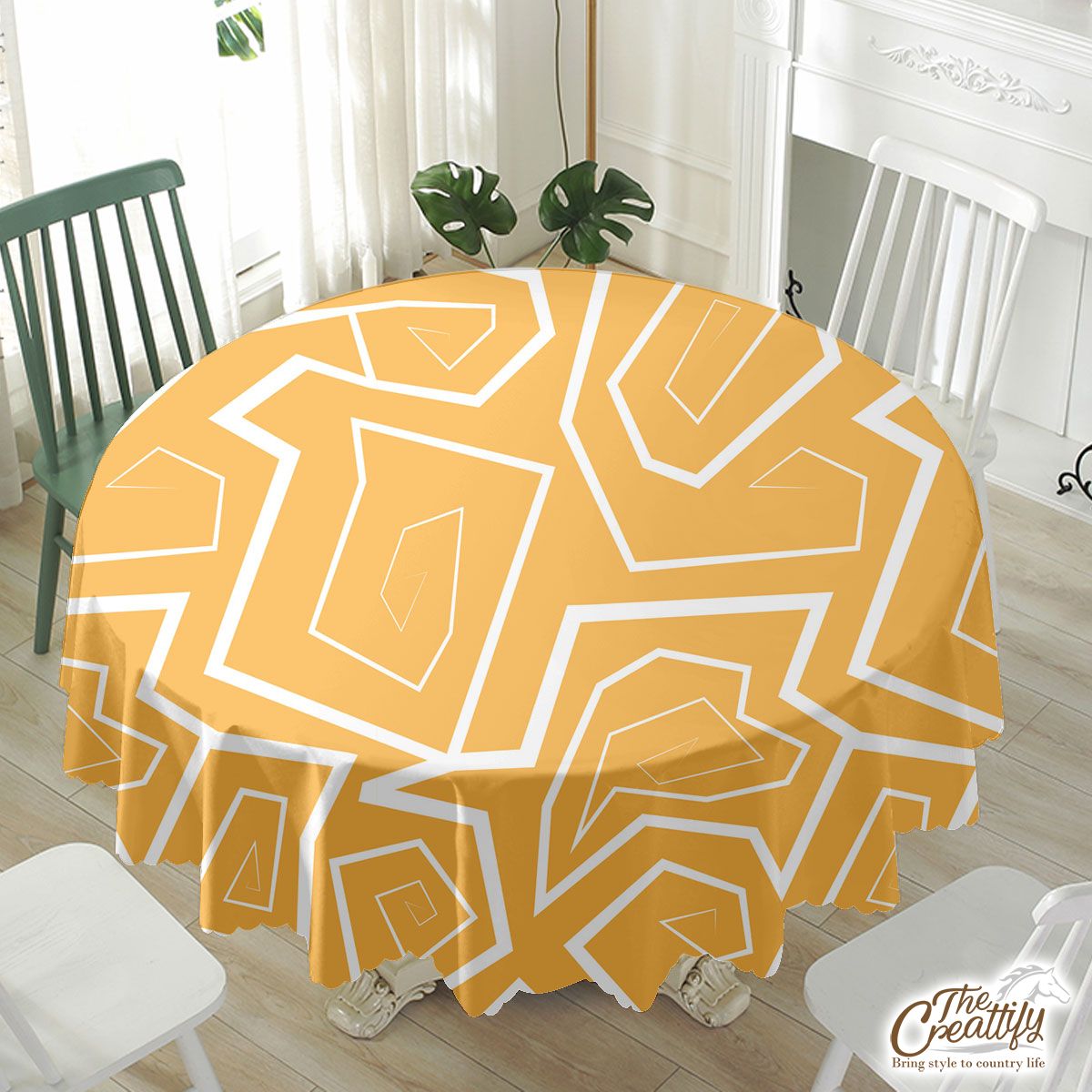 Halloween Yellow Pattern Waterproof Tablecloth