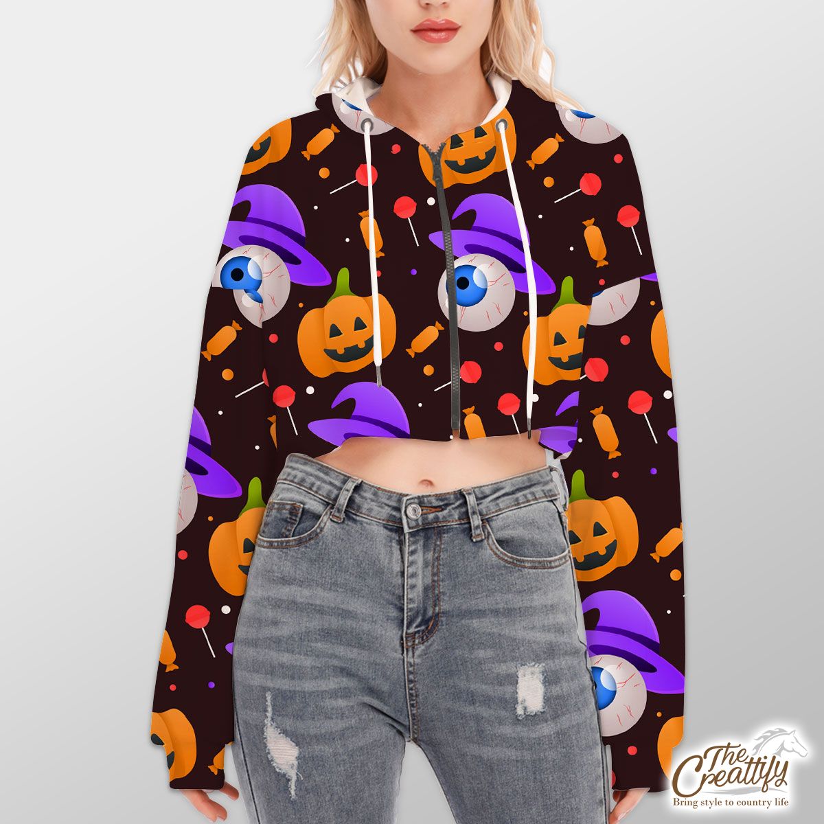 Best Halloween Witch, Wicked Witches., Halloween Candy Hoodie With Zipper Closure