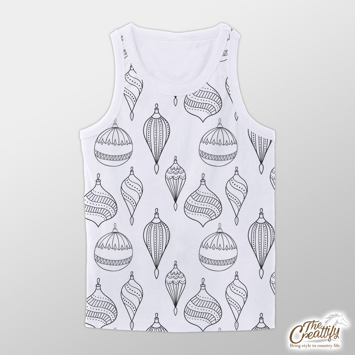 Black And White Christmas Ball Unisex Tank Top