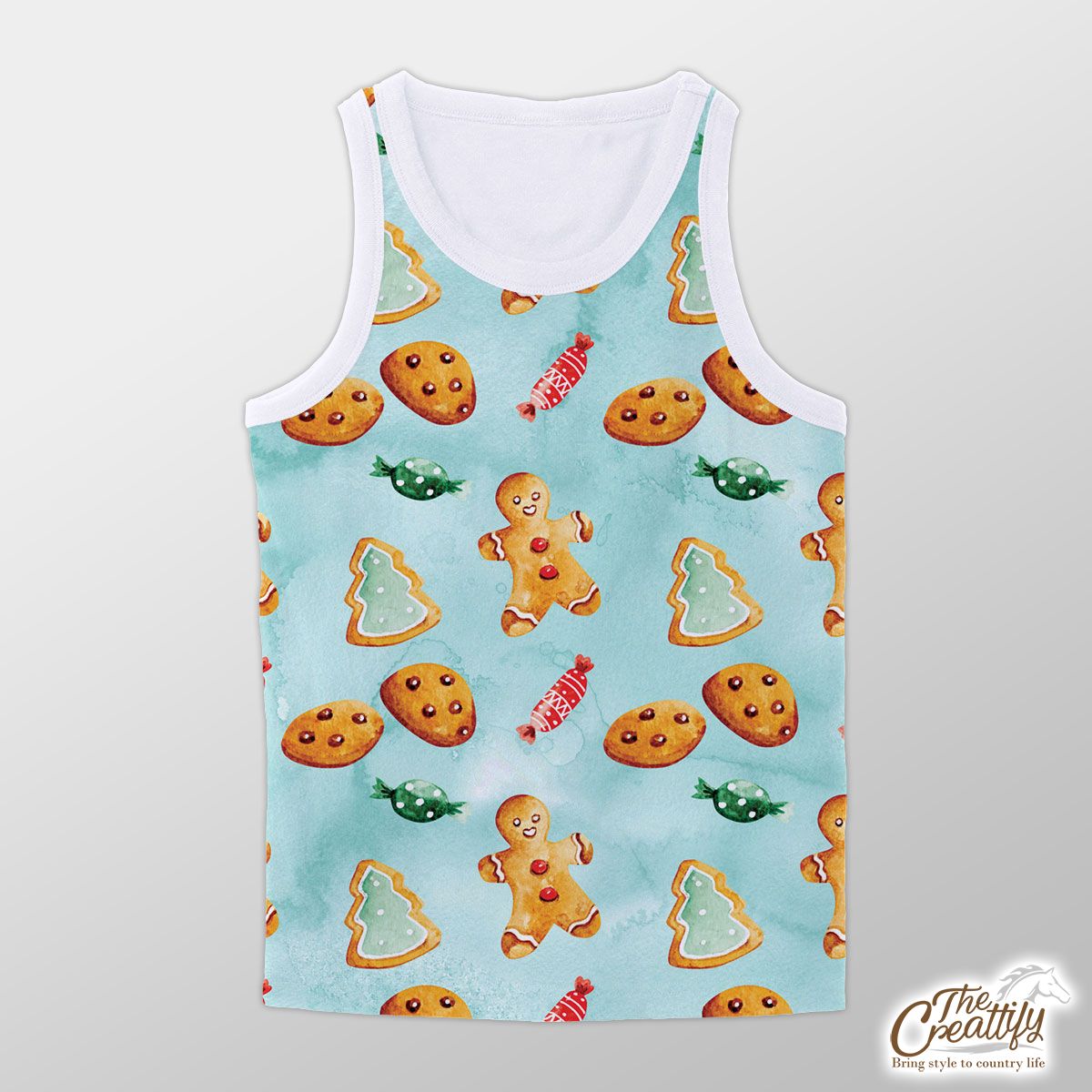 Gingerbread, Christmas Candy, Gingerbread Man Cookies Unisex Tank Top