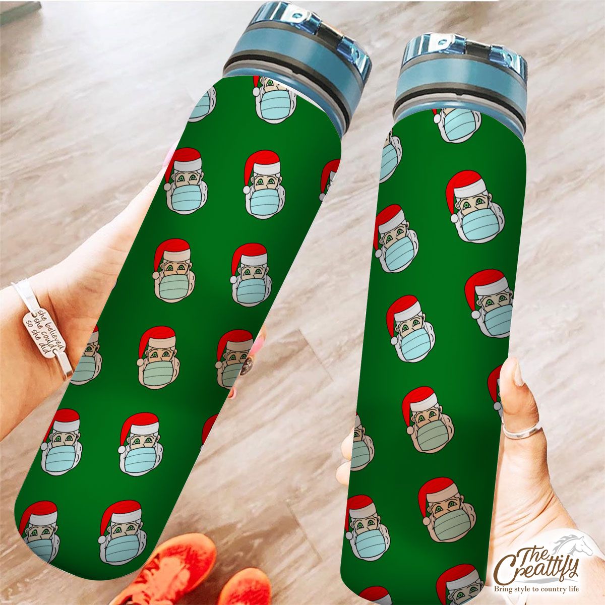 Santa Claus, Christmas Santa, Funny Secret Santa Gifts Tracker Bottle