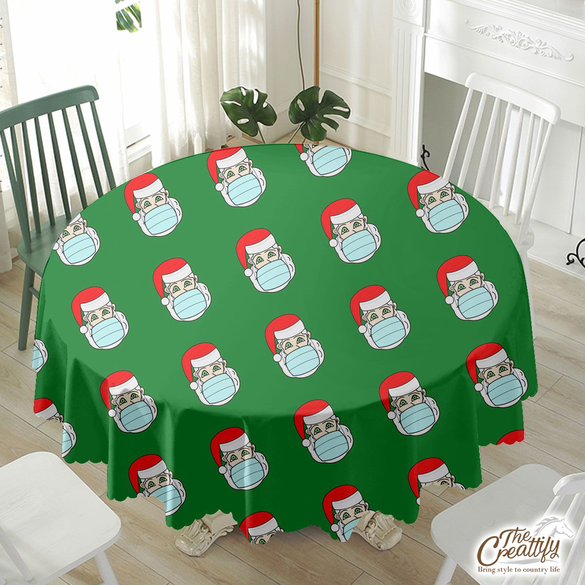 Santa Claus, Christmas Santa, Funny Secret Santa Gifts Waterproof Tablecloth