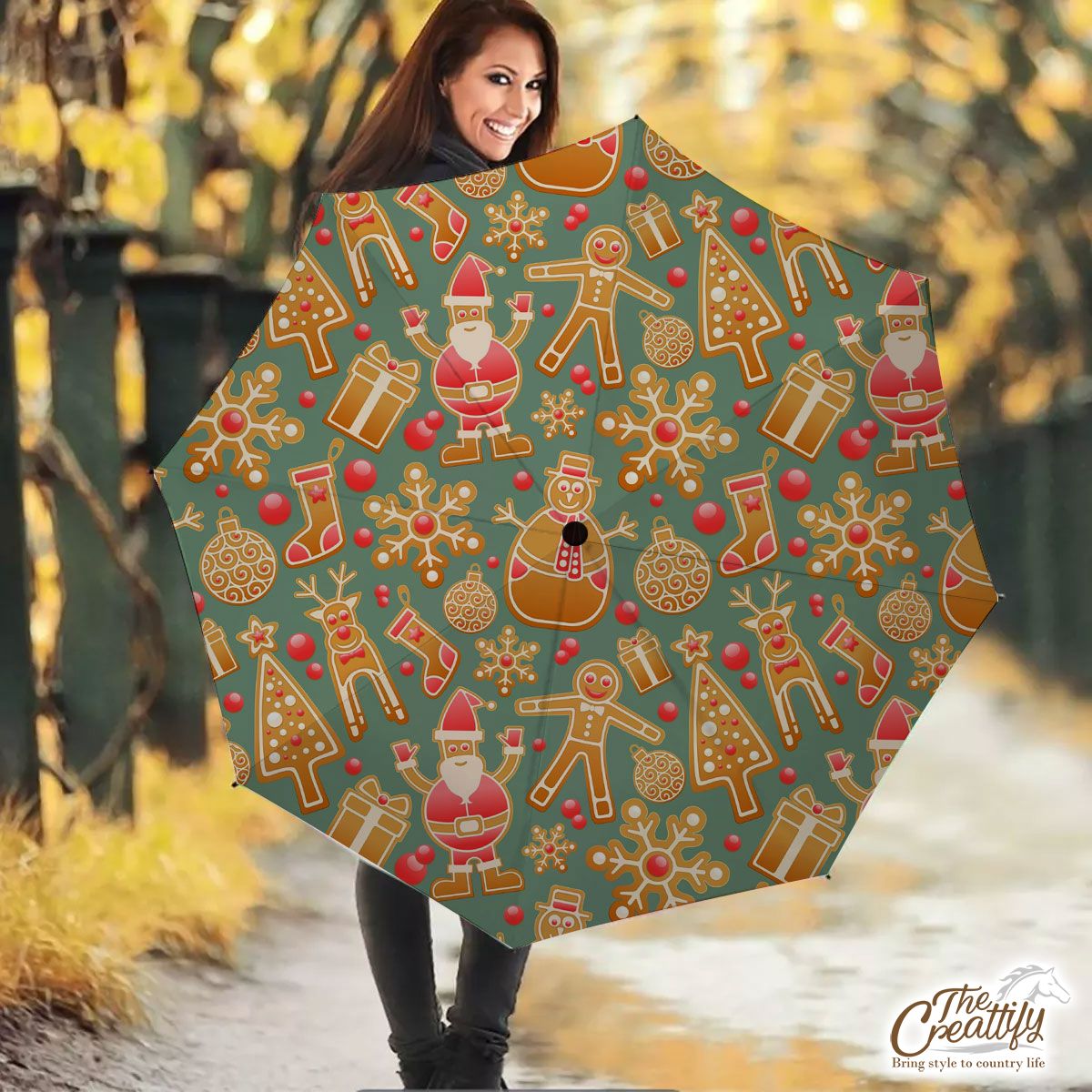 Gingerbread, Gingerbread Man, Gingerbread Christmas Tree, Santa Clause Umbrella