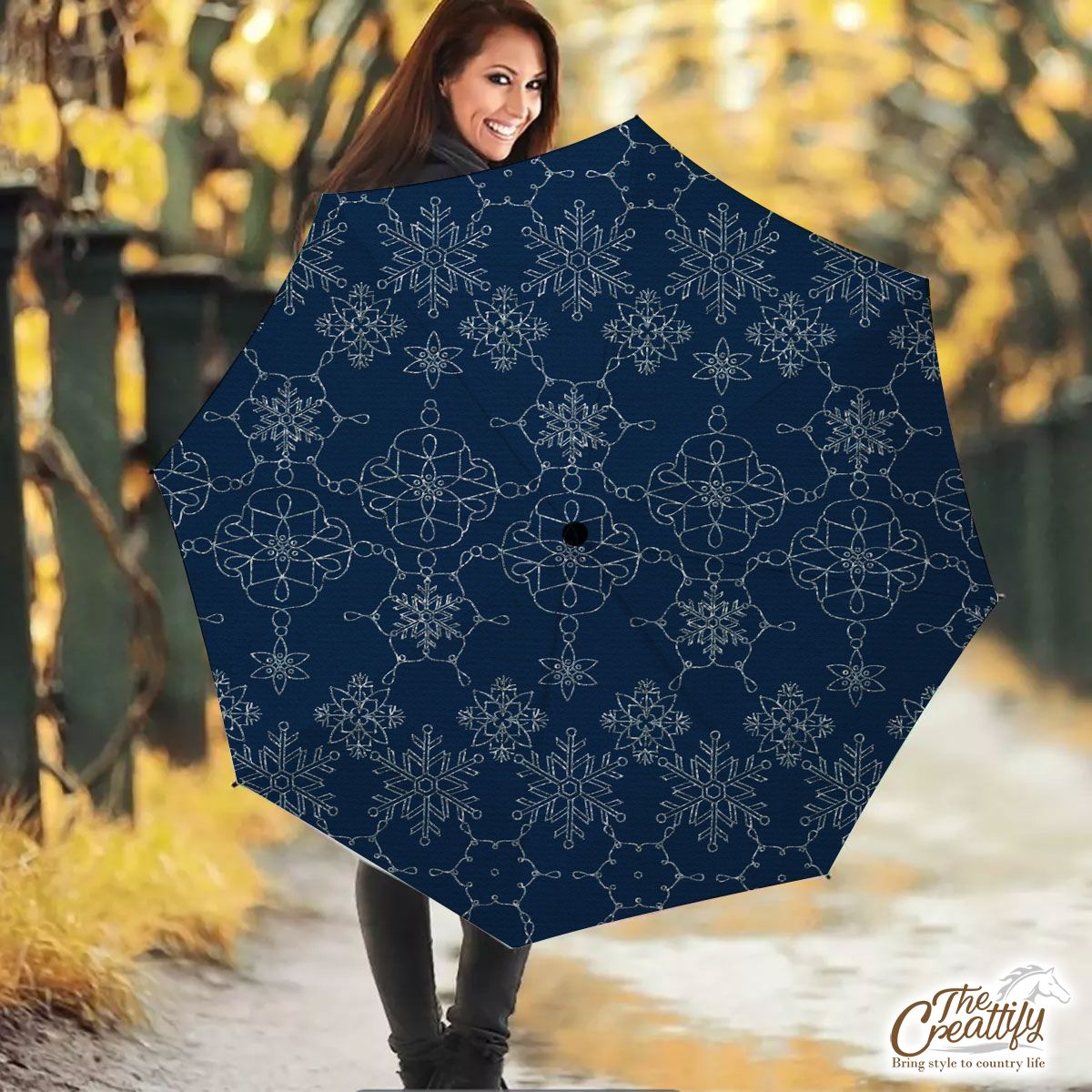 Snowflake, Snowflake Background, Snowflake Pattern 3 Umbrella