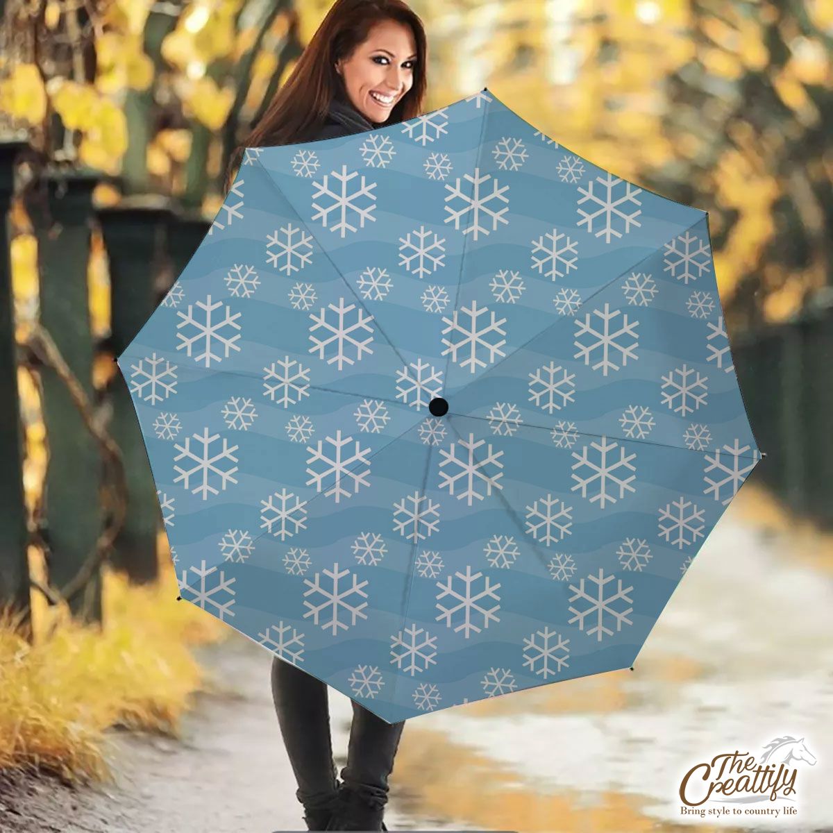 Snowflake, Snowflake Background, Snowflake Pattern 7 Umbrella