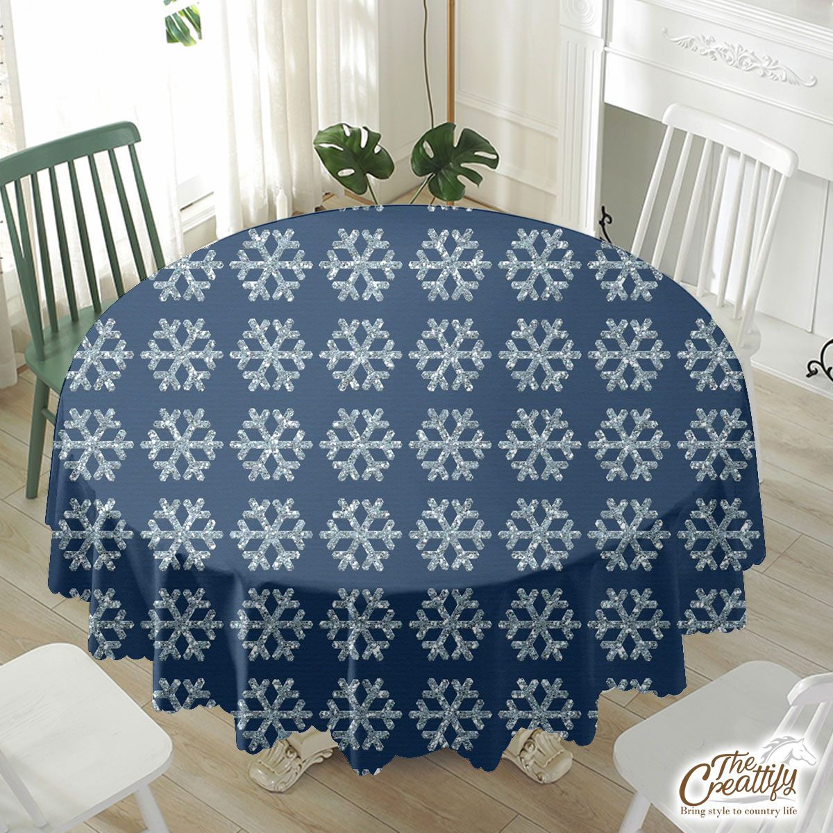 Snowflake, Snowflake Background, Snowflake Pattern 1 Waterproof Tablecloth