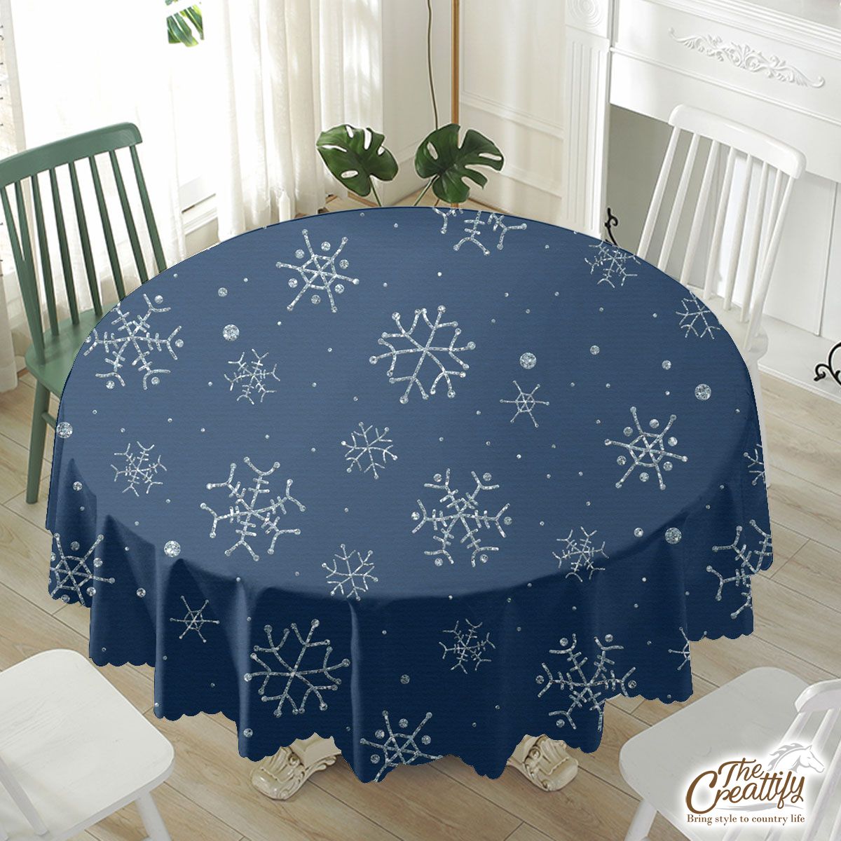 Snowflake, Snowflake Background, Snowflake Pattern 2 Waterproof Tablecloth