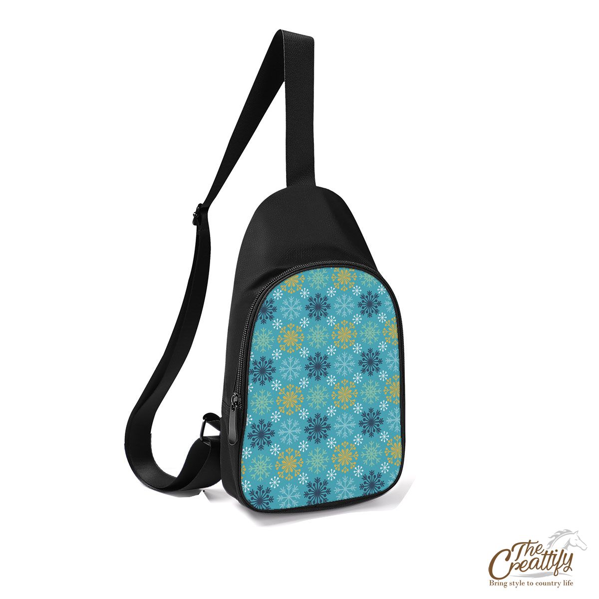 Blue And Yellow Snowflake Pattern Chest Bags