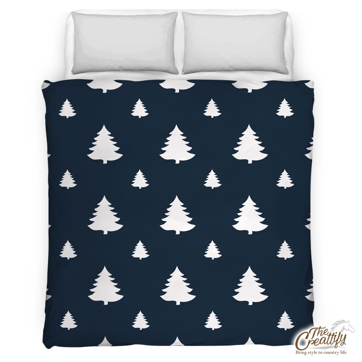 Pine Tree Sillhouette Pattern Comforter