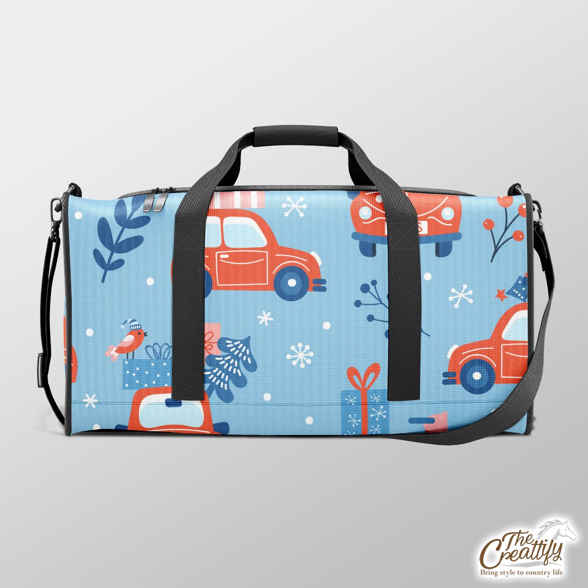 Car Christmas Decor With Christmas Presents Duffle Bag