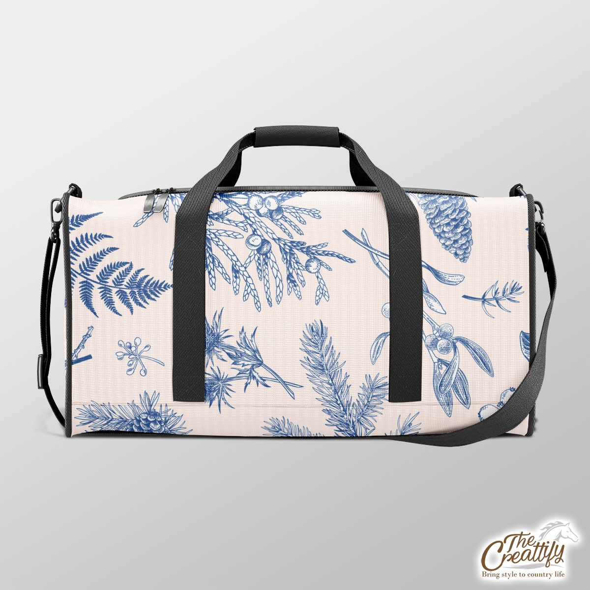 Pine Cone And Pine Branch Pattern Duffle Bag