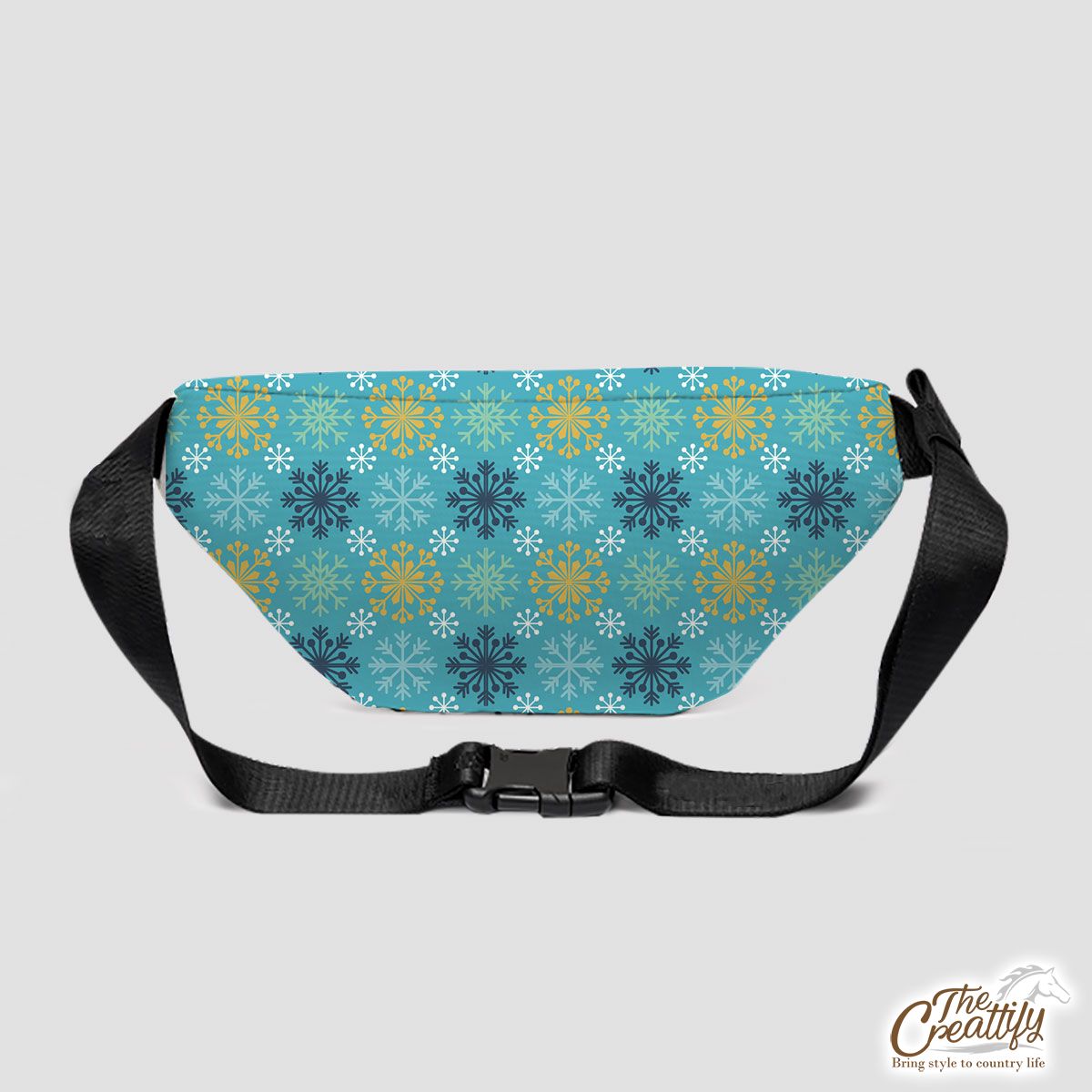 Blue And Yellow Snowflake Pattern Fanny Pack