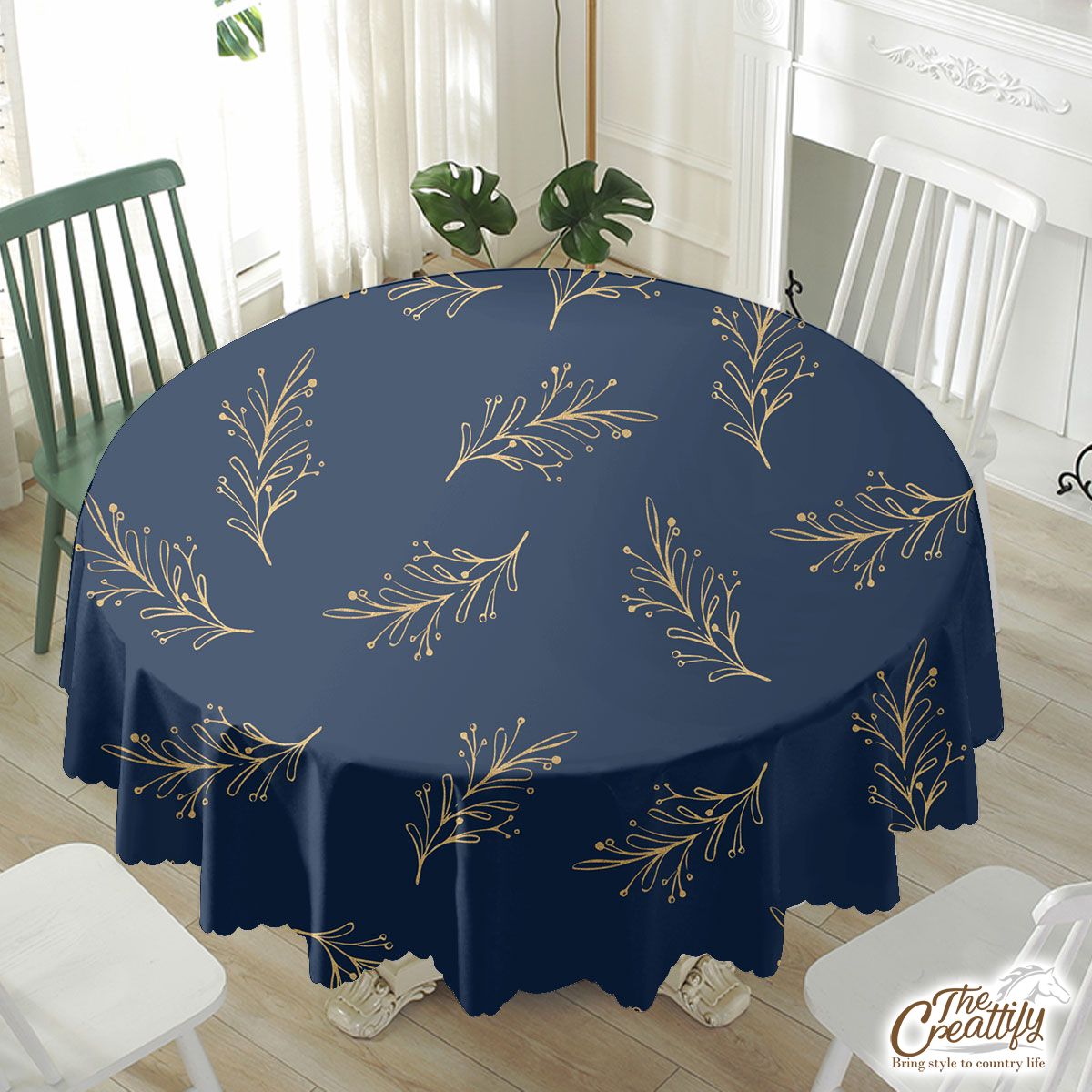 Long Leaf Pine Pattern Waterproof Tablecloth