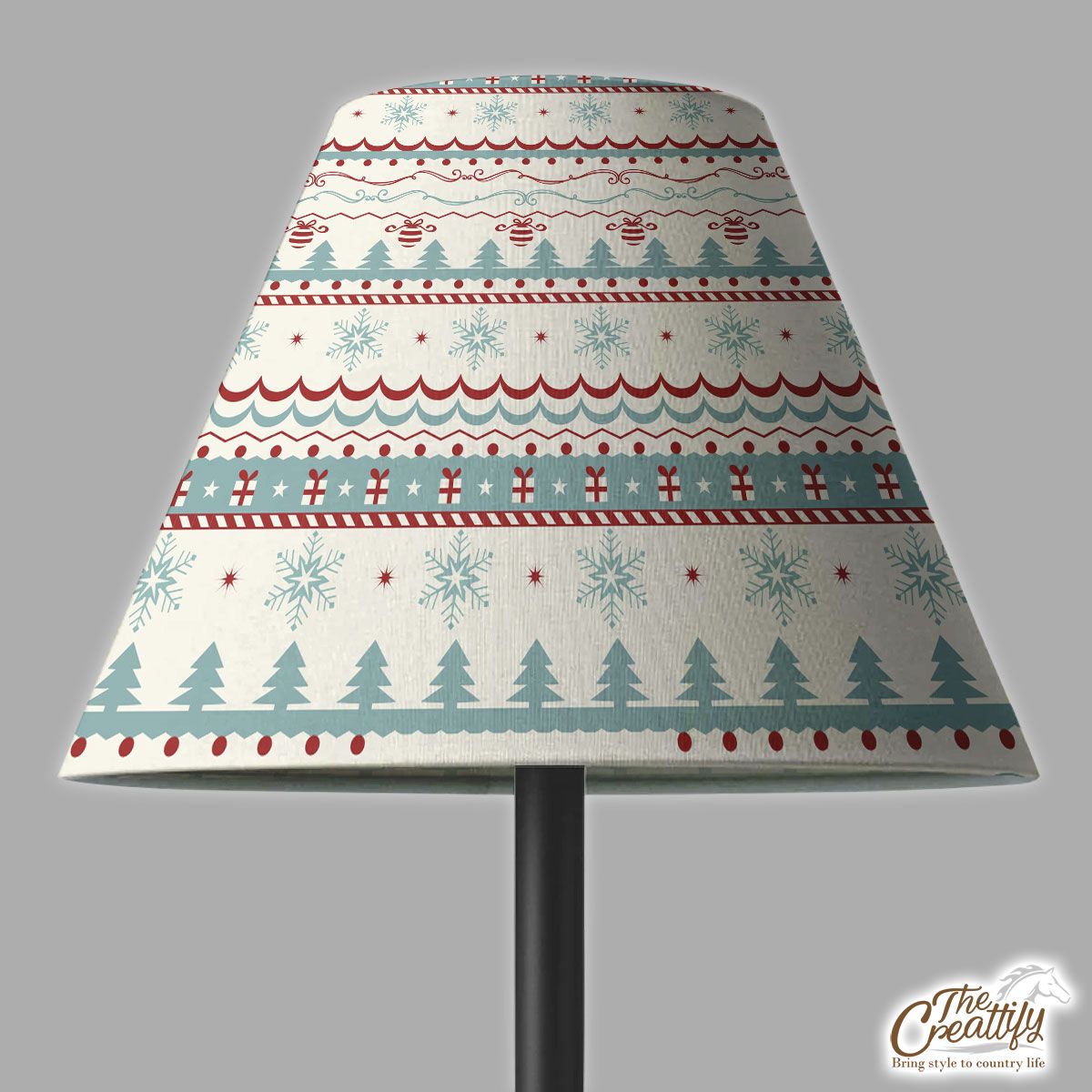 Christmas Gifts, Snowflake And Pine Tree Silhouette Pattern Lamp Cover