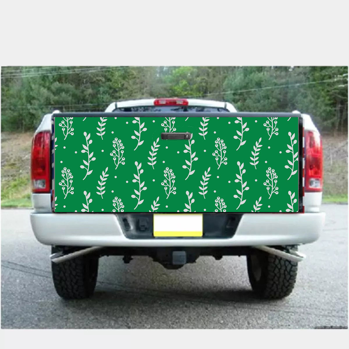 Christmas Mistletoe And Leaf, Mistletoe Clipart On Green Truck Bed Decal