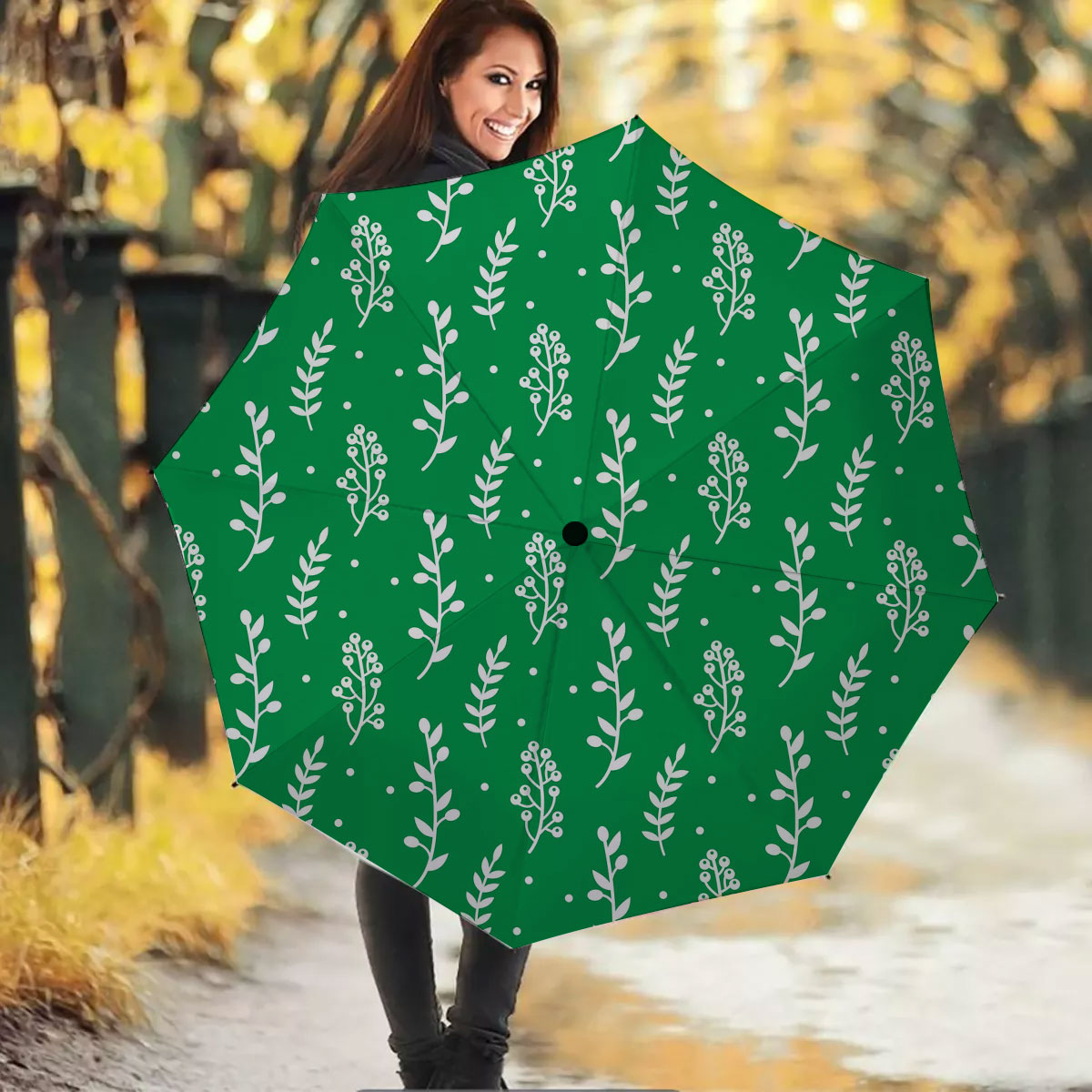 Christmas Mistletoe And Leaf, Mistletoe Clipart On Green Umbrella
