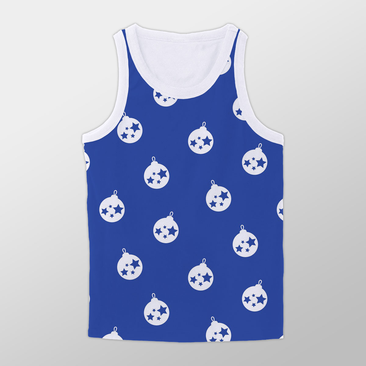 Christmas Balls On The Navy Blue Background Unisex Tank Top