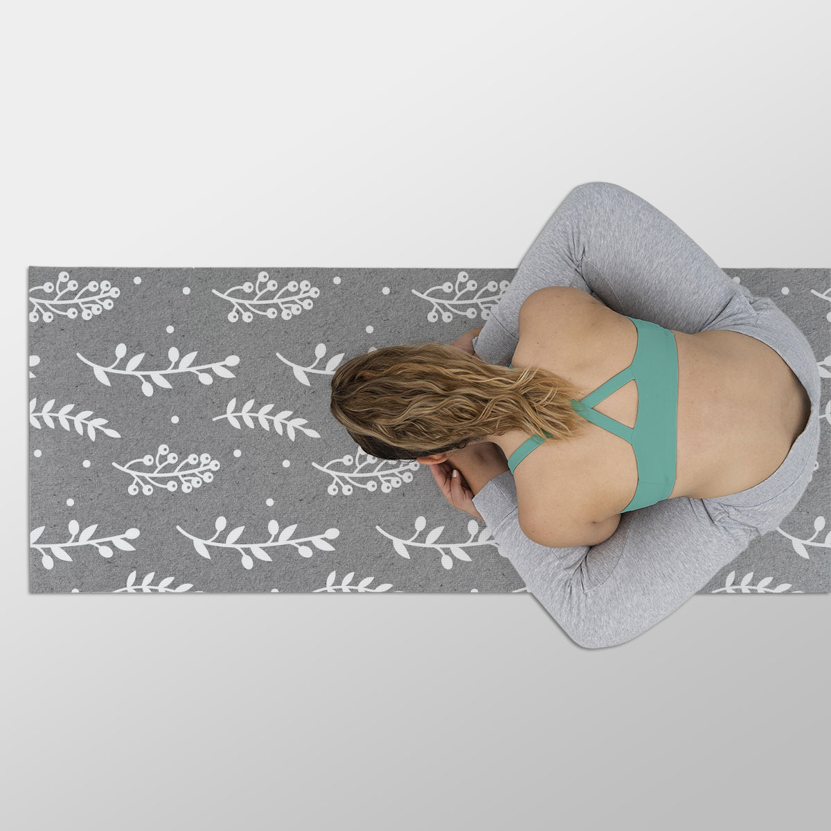 Christmas Mistletoe And Leaf, Mistletoe Clipart On Grey Yoga Mat