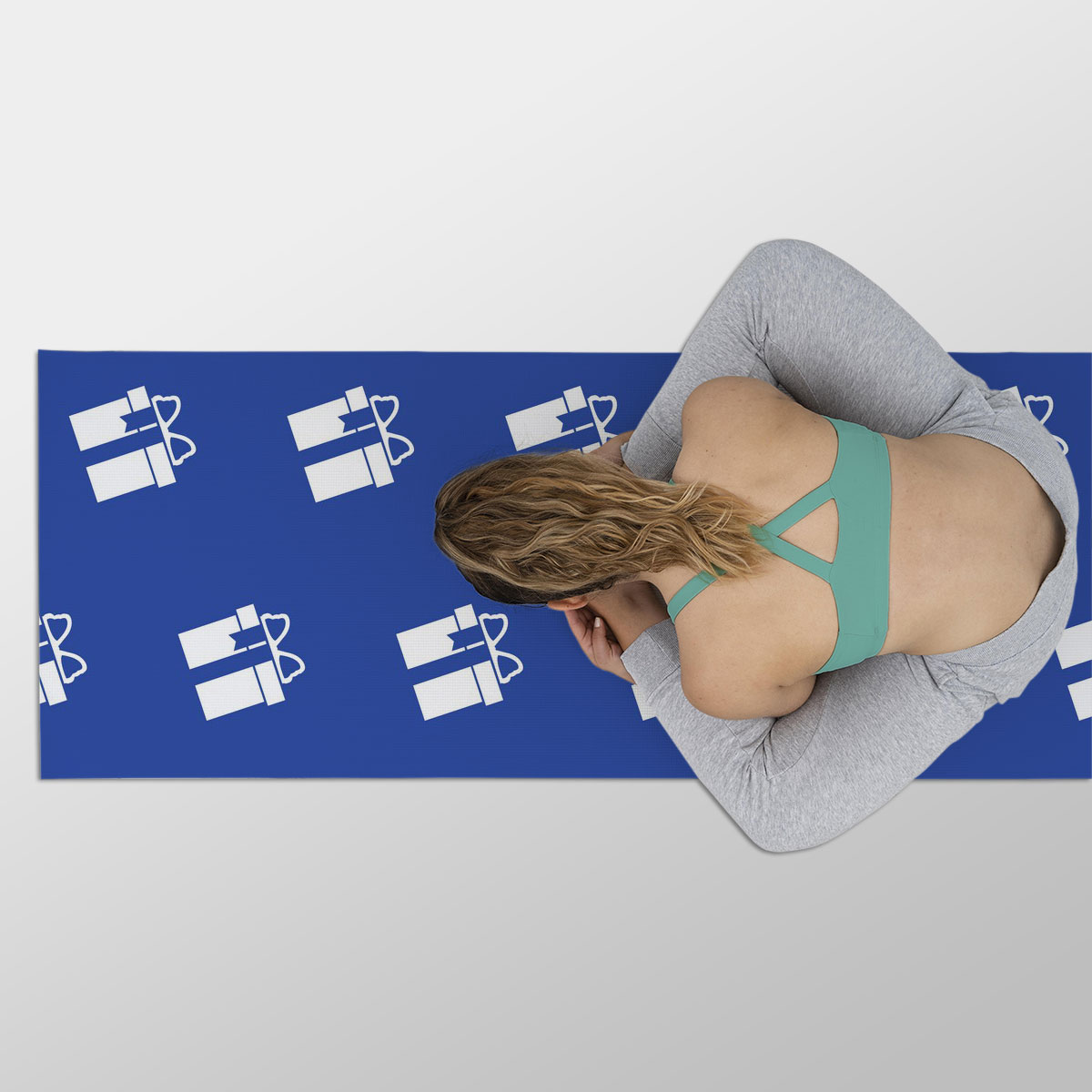 Christmas Present Clipart On The Navy Blue Color Background Yoga Mat
