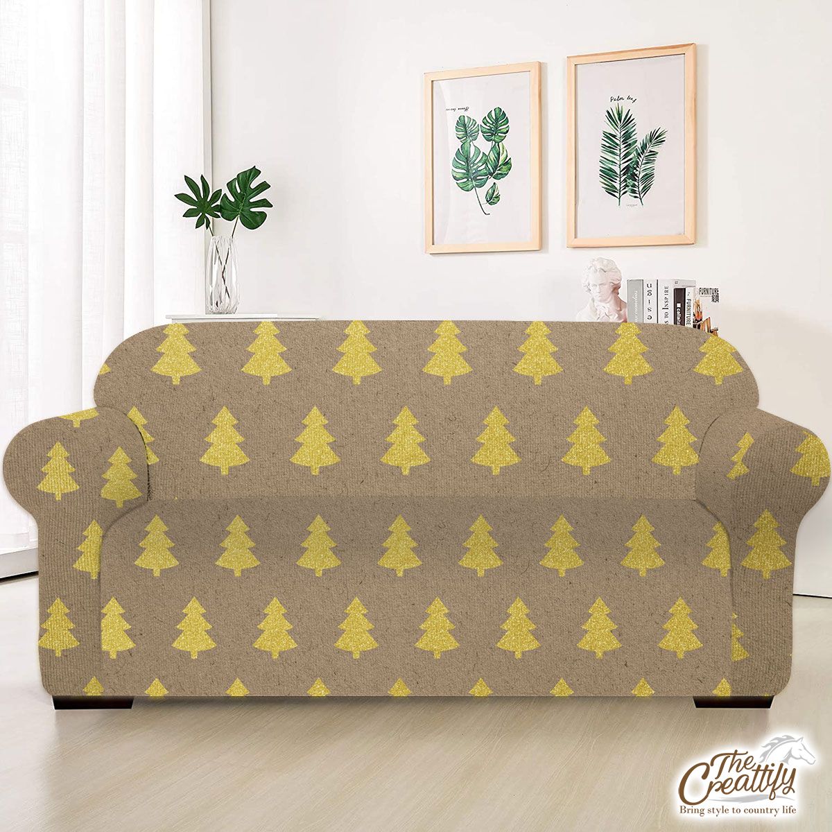 Christmas Tree, Christmas Tree Decorations, Pine Tree Pattern Sofa Cover