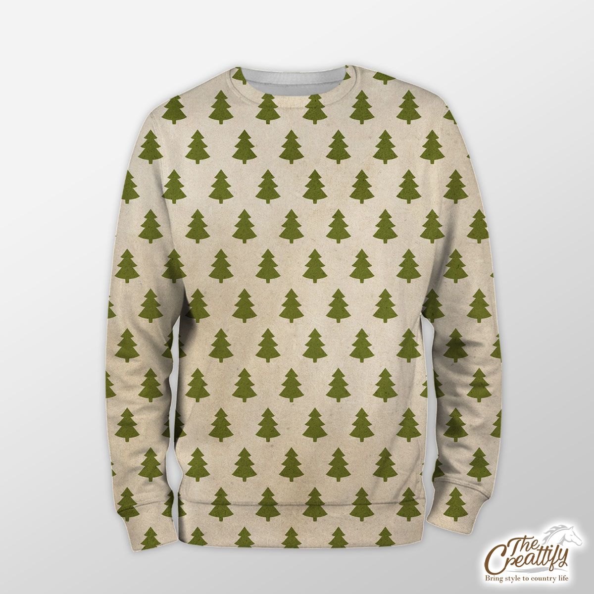 Christmas Tree Decorations, Pine Tree Sillhouete Sweatshirt